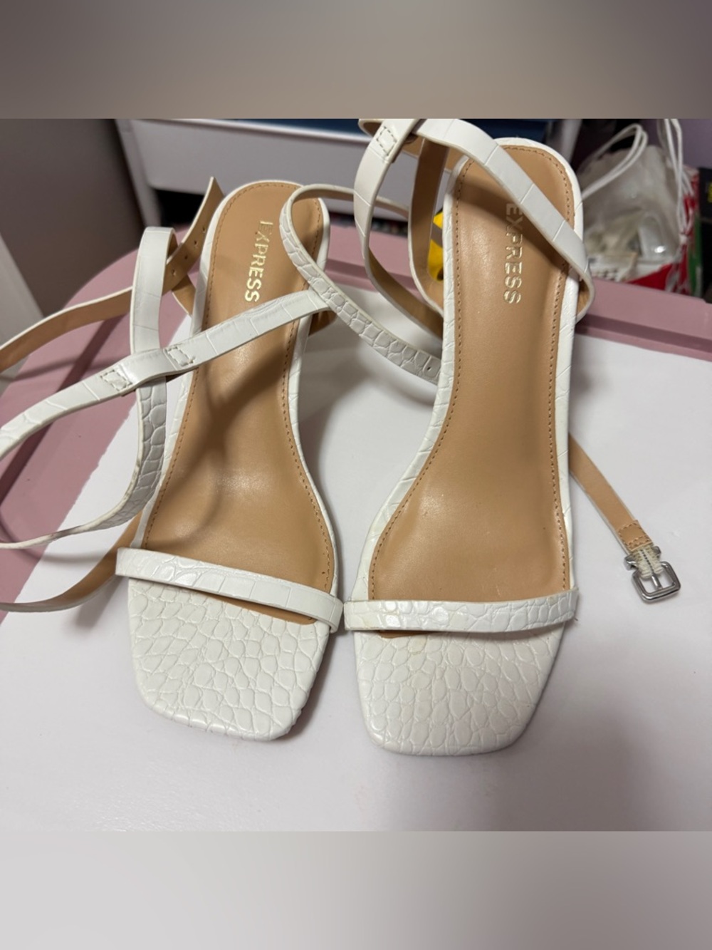 Express White Heels